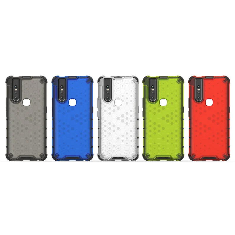 

Suitable for Vivo X60/V15/S1/IQOO/Y51 Honeycomb Mobile Phone Case 2-in-1 Acrylic Anti-drop Protective Cover All-inclusive Color