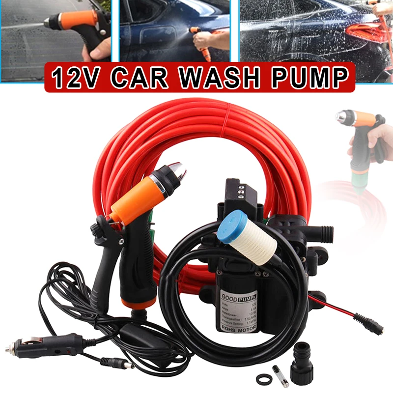 

New 12V High Pressure Electric Car Washer Wash Pump Set Tool Portable Water Pump Kit