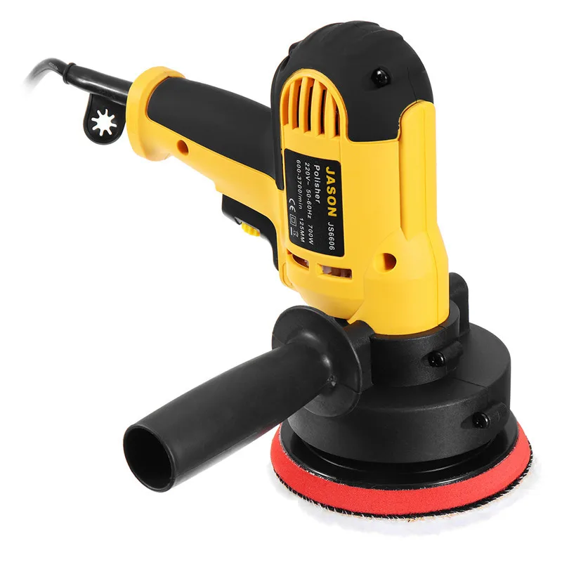 

220V 700W Waxing Polishing Machine Angle Grinder For Polishing Metal Furniture Adjustable-speed 125MM Pad With Wrench