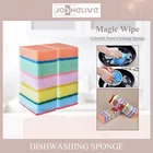 Экологичная Чистящая губка из микрофибры для мытья посуды, для кухни, ванной, для удаления ржавчины, для чистки мелких предметов домашнего обихода