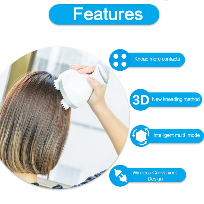 patented design Silicone Multifunctional dragon gripping head pet massager charging electric kneading scalp massage machine |
