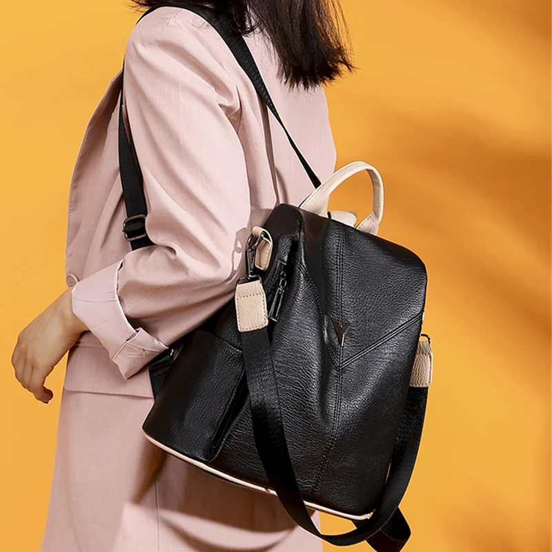 Женский рюкзак бренд 2020 Новый модный тренд высокое качество женская мягкая кожа