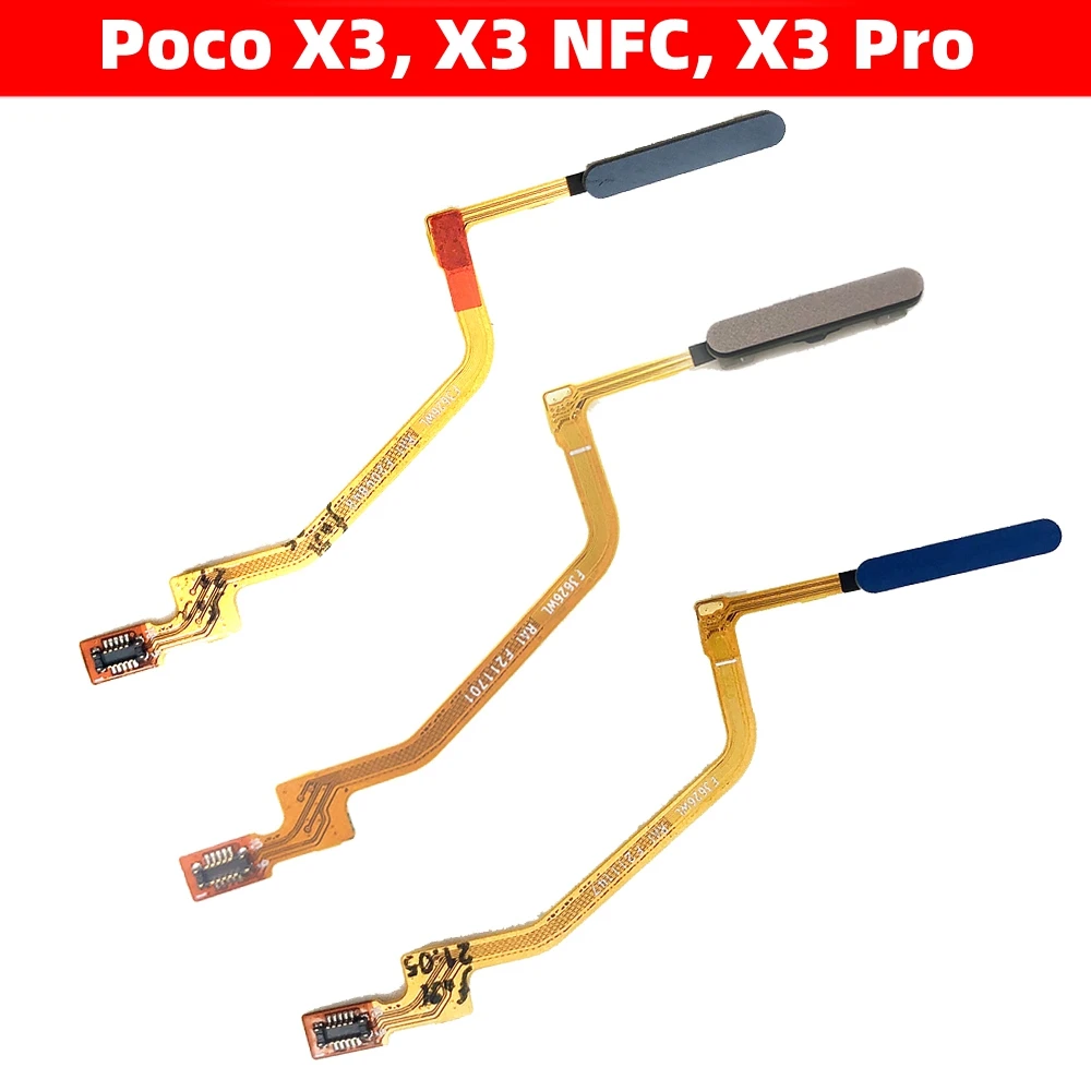 

Сканер отпечатков пальцев для Xiaomi Poco X3 , X3 NFC , X3 Pro сканер датчиков с кнопками Home и сенсорным ID разъемом гибкий ленточный кабель