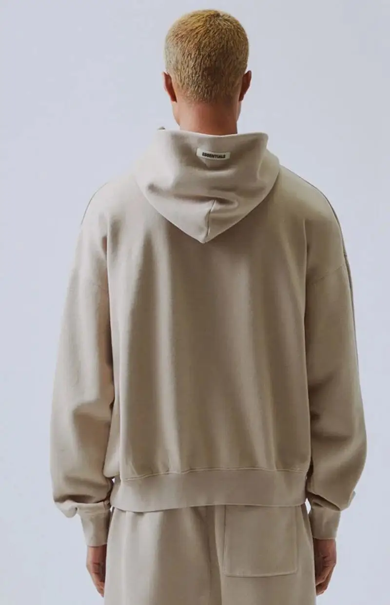 

2020 Men's Hoodie Fog Two-Line Essentials Embroidered Reflective Men's and Women's Clothing Hoodie High Street Top 100% Cotton