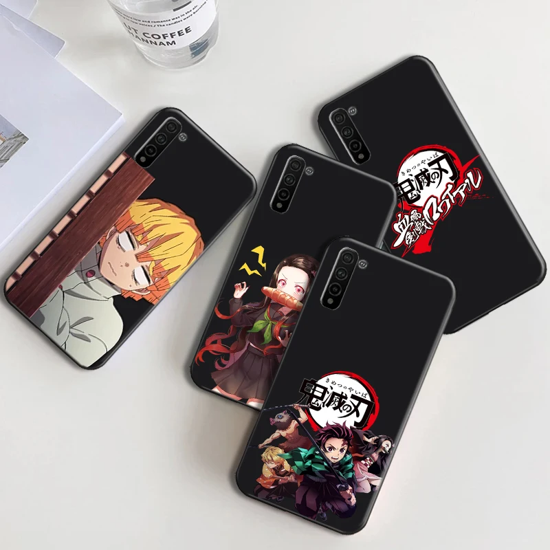 

Demon Slayer Kamado Anime Phone Case For Huawei Honor 10 V10 10i 10 Lite Tomioka Agatsuma Inosuke Tomioka GiyuuCases Back Cover