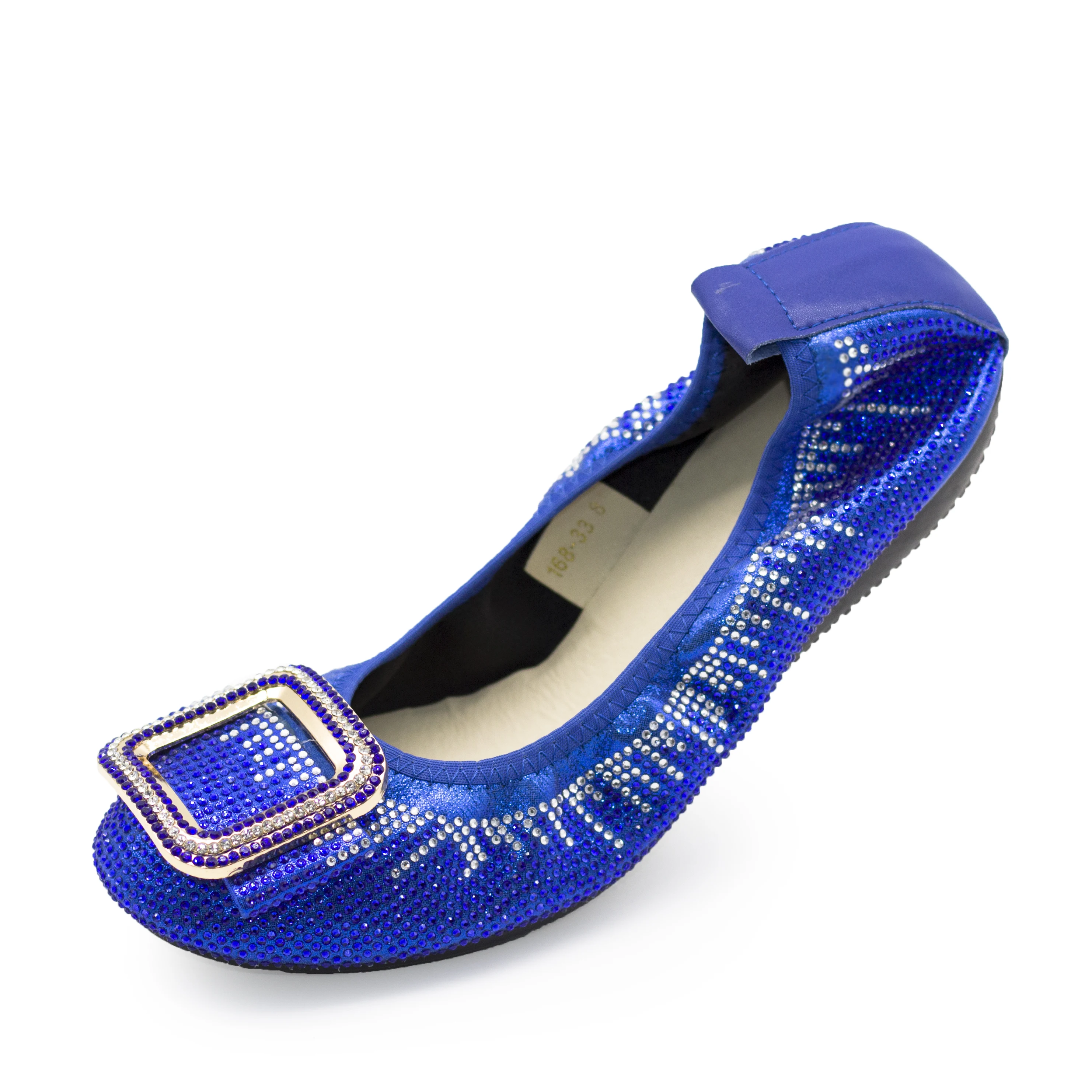 168-33 Luxury Jewelry Flats for Ladies Girls Female Footwear Casual Loafers Boat Shoes Slip on Blign Bling Ballet Flats Women