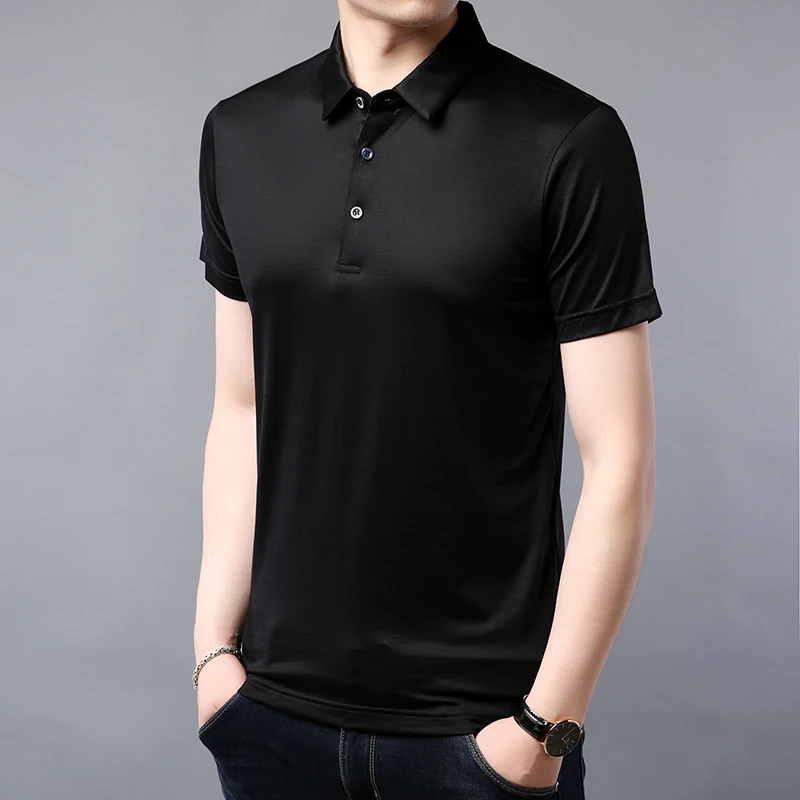 

t shirts male 2021 new summer tops tees men lapel short sleeve t shirt jke1821