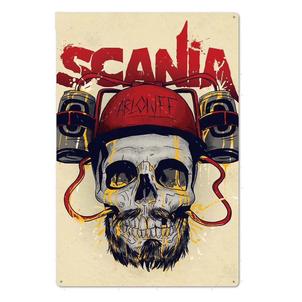 Металлическая табличка Scania металлическая винтажная Жестяная Табличка