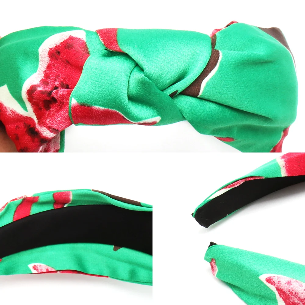 

CN Bohemia Knot Printed Hairband Non Slip Fabric Hair Hoop Beach Style Bow Headbands For Girls Women Headwear Hair Accessories