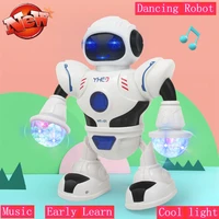 electronic smart space dancing robot can dancing music with cool led light astronaut toy boy girl best friend toy for kids child