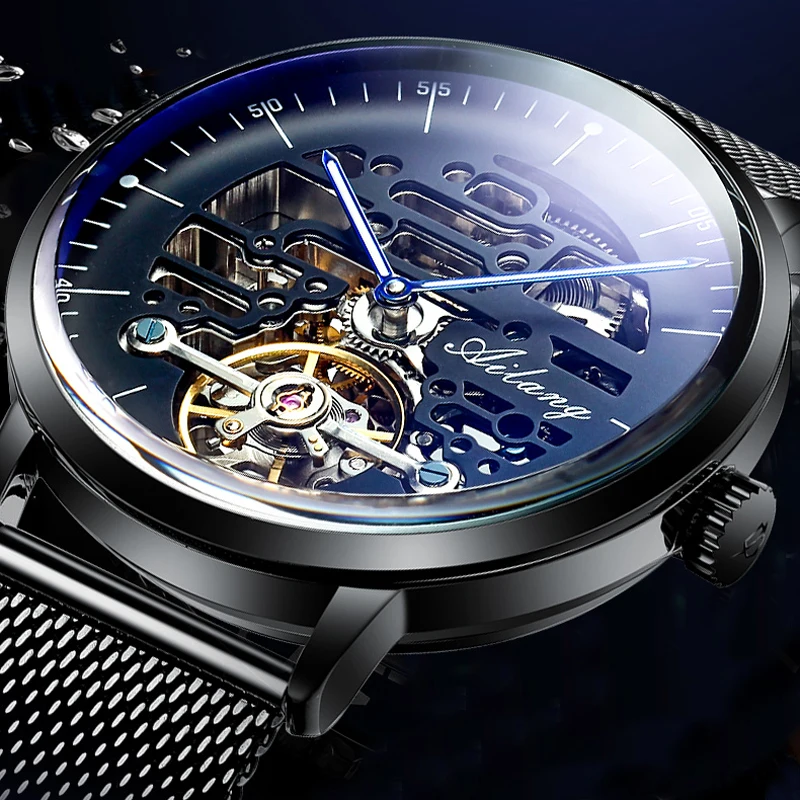 

AILANG Hollow Mechanical Watch Men's Fashion Automatic Watch Luminous Waterproof Mens Watches Top Brand Luxury Relojes Hombre
