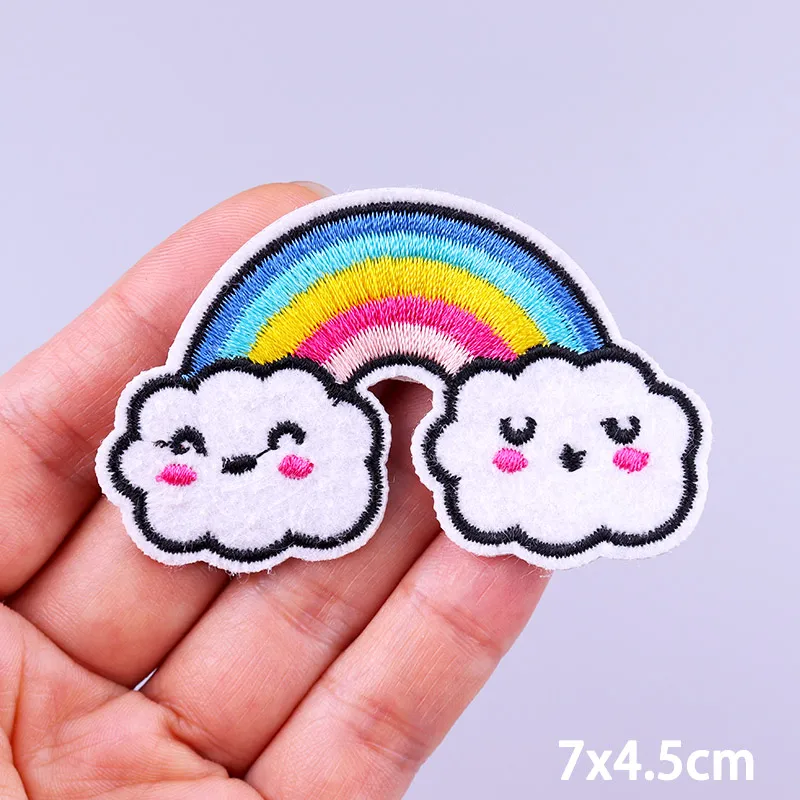 46 стилей оптовая продажа Мультяшные Подсолнухи вышивка арбузом термоклейкие