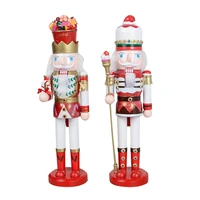 38cm nutcracker puppet handcraft candy man shape nutcracker soldiers doll desktop ornaments new year christmas gift