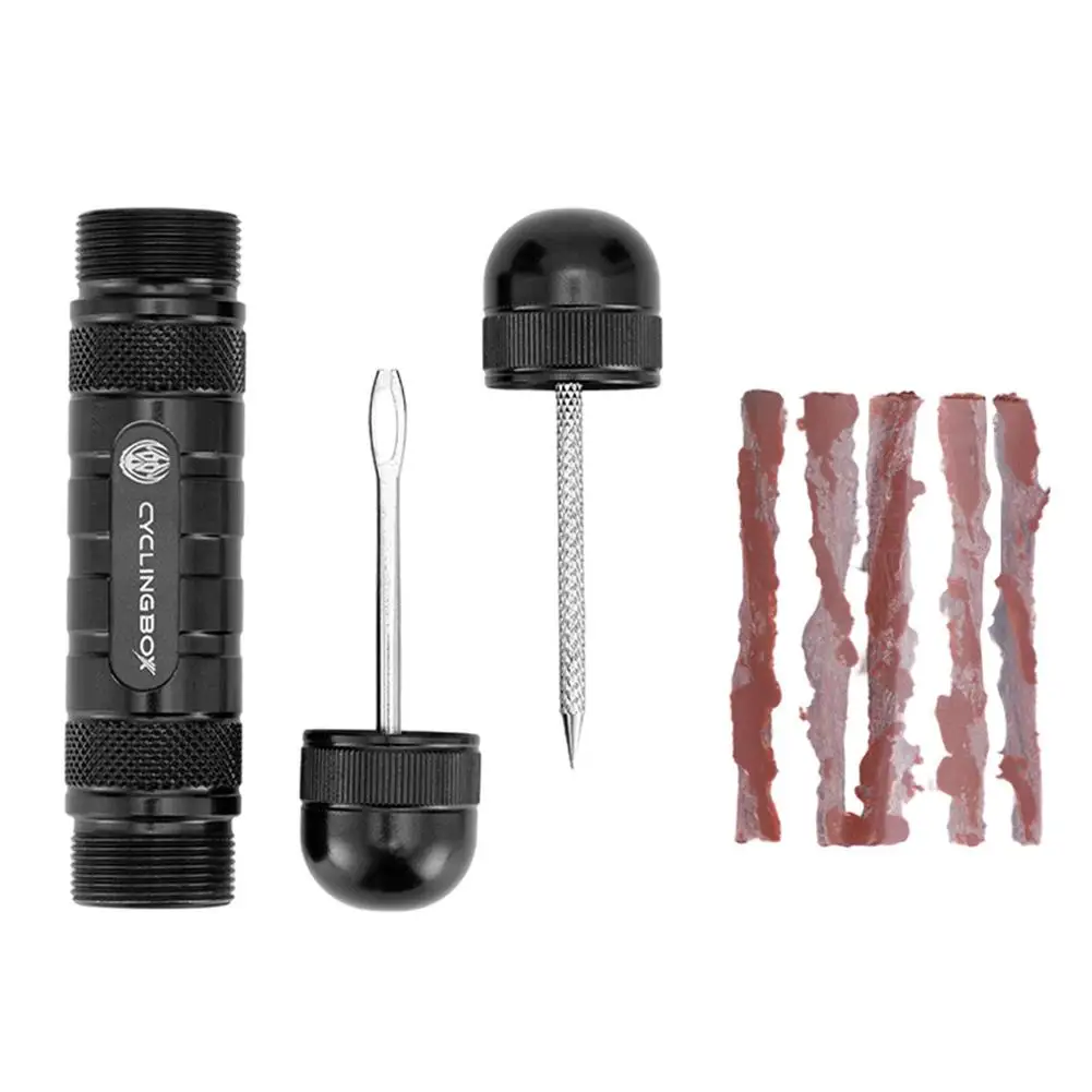 

Bicycle Tubeless Tire Repair Tool Kit Aluminum Alloy BikeVacuum Tire Repair Tool Urgent Glue Drill Rubber Tire Repair Device