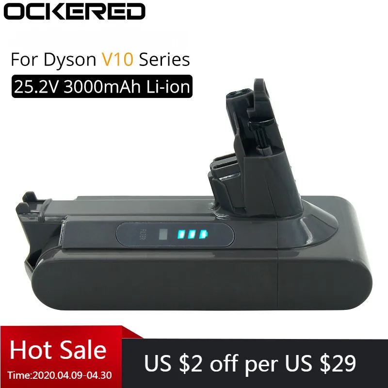 Литий ионная аккумуляторная батарея для пылесоса Dyson V10 25 2 в 3000
