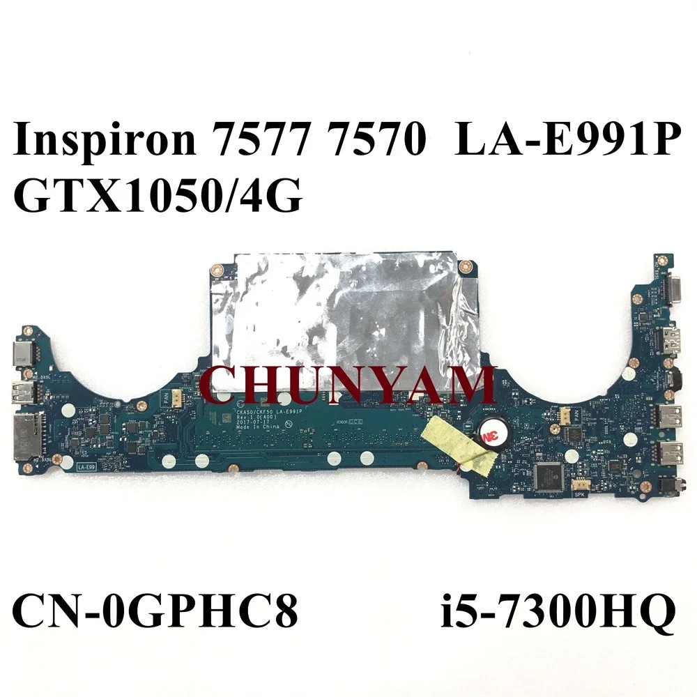 Восстановленная Рабочая деталь 4 Гб GTX1050 для Dell INSPIRON Vostro 15 7577 7570 Материнская плата