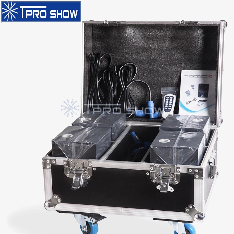 1 Flycase 4 сверкающие машины холодные Салюты фонтан дистанционное управление Pyro
