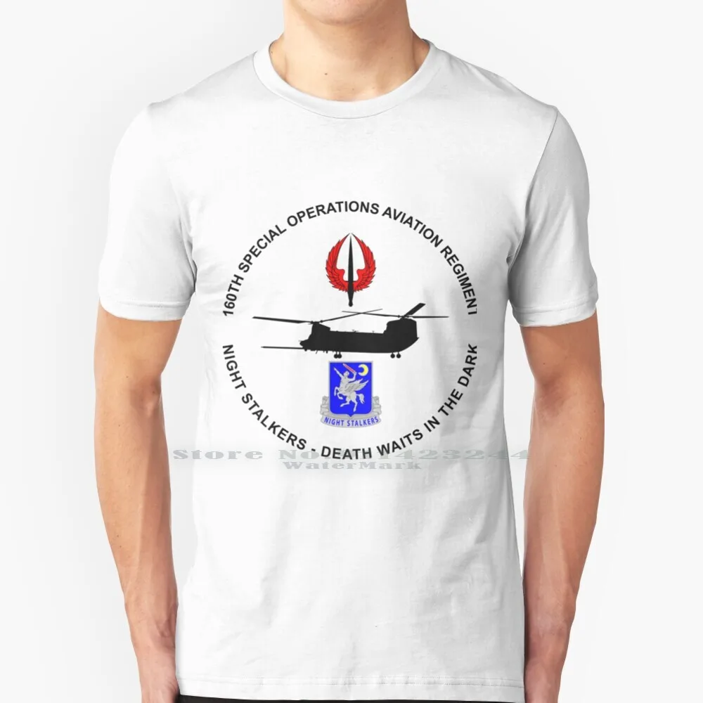 160th Soar Mh47 Chinook 07162018a футболка из 100% чистого хлопка соар Chinook 160th армейская авиационная креативная трендовая винтажная крутая Подарочная футболка