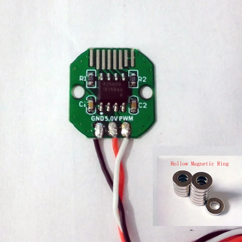 1 шт. магнитный датчик AS5600 PWM/I2C порт высокой точности 12 бит твердое/полое кольцо