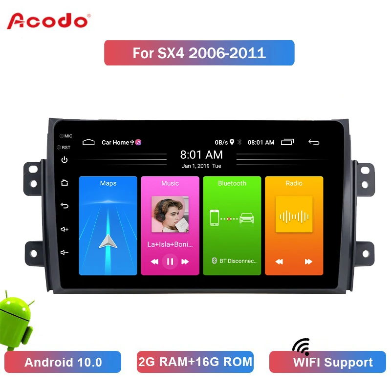 

ACODO 2G RAM+16G ROM Android 10.0 Car Radio Multimedia Player For Suzuki Tianyu 2006-2011 Navigation GPS 2 din