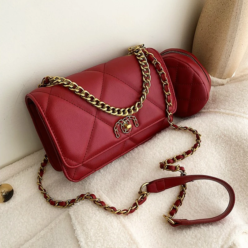 Одноцветные качественные кожаные сумки через плечо для женщин 2020 винтажная