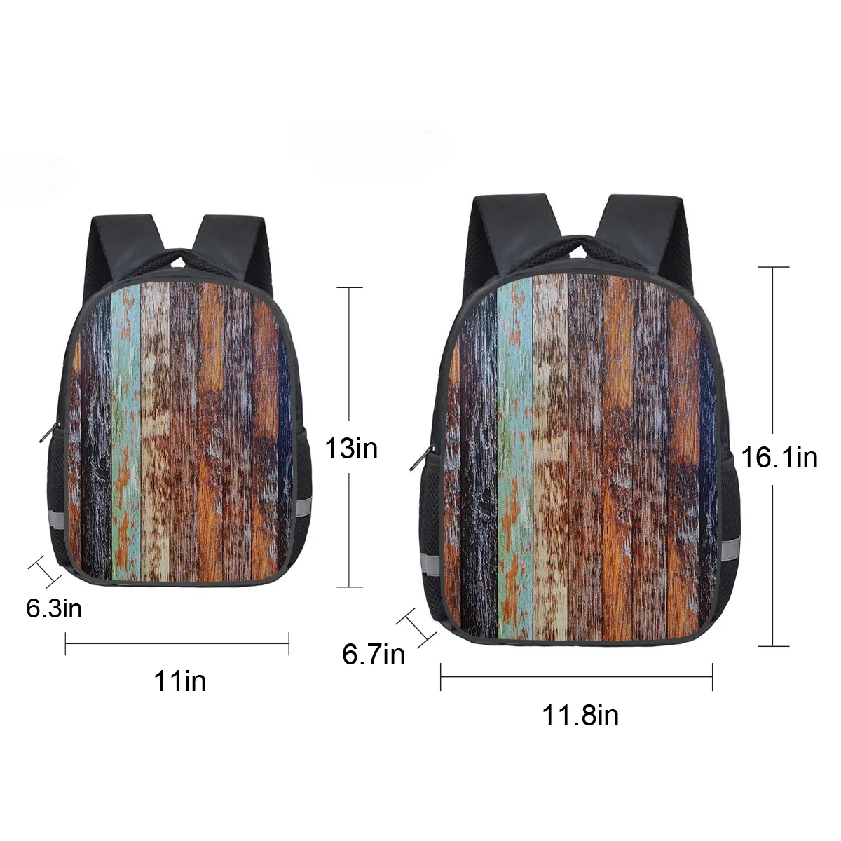 Школьная сумка для детей и взрослых в стиле ретро с деревянным зерном трещинами