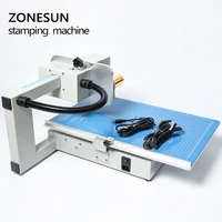 ZONESUN Hot Stamping Machine Digital Sheet Printer Plateless Hot Foil Printer Plastic Leather Notebook Film Paper Without Stamp