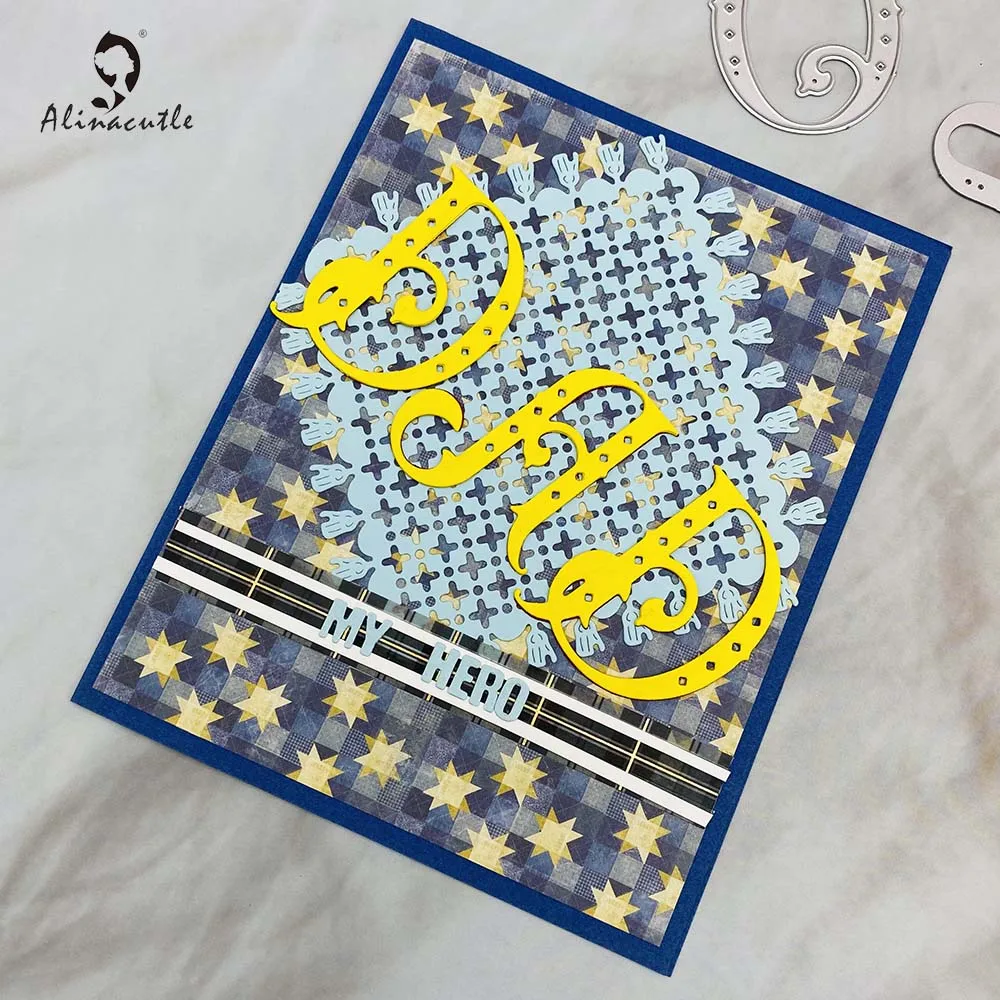 Металлические Вырубные штампы 26 шт. 5 см алфавит точечные буквы скрапбукинг