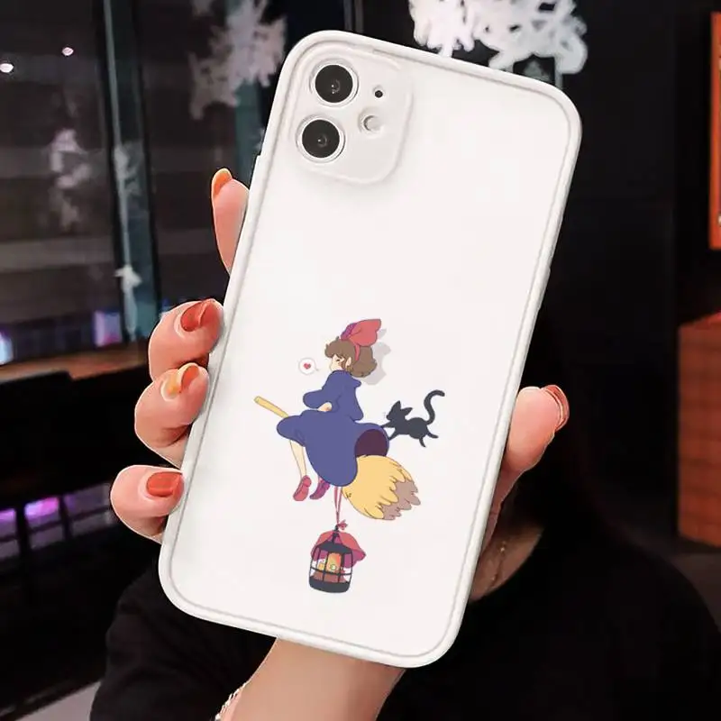 

Kiki's Delivery Service Phone Cases Matte transparent For White iPhone 12 Mini 11 Pro XR XS Max 7 8 Plus X Back Cover