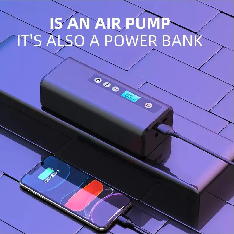 Precio Compresor De Aire Portátil Para Inflar Neumáticos, Bomba De Aire Eléctrica Para Coche, Inflador De Neumáticos Inalámbrico A Presión E Iluminación LED