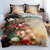 220x240 King Queen Full Twin Red Bow 3D Bed Linen Merry Christmas White Bedding sets XMAS Duvet/Quilt cover set Comfotter case