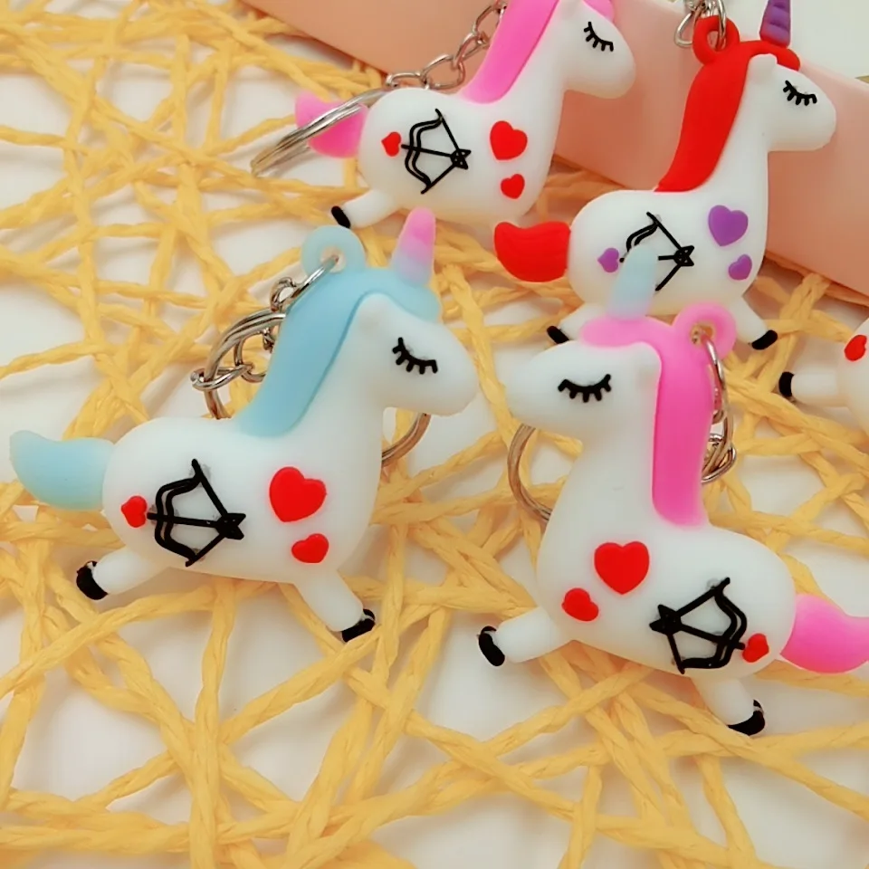 Huilong мультфильм красочный Единорог брелок подарок для девочки сумка Подвеска