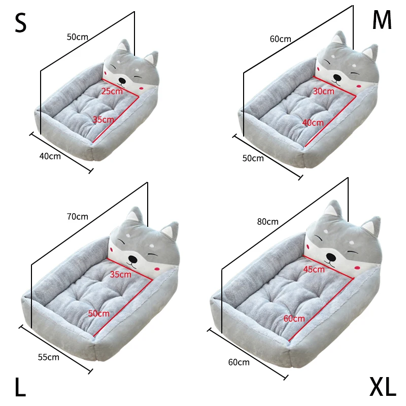 

CN Dog bed Removable And Washable Teddy Cartoon Pet Nest Pet Ssupplies Large dog Golden Dog Bed Mat Pet Accessories