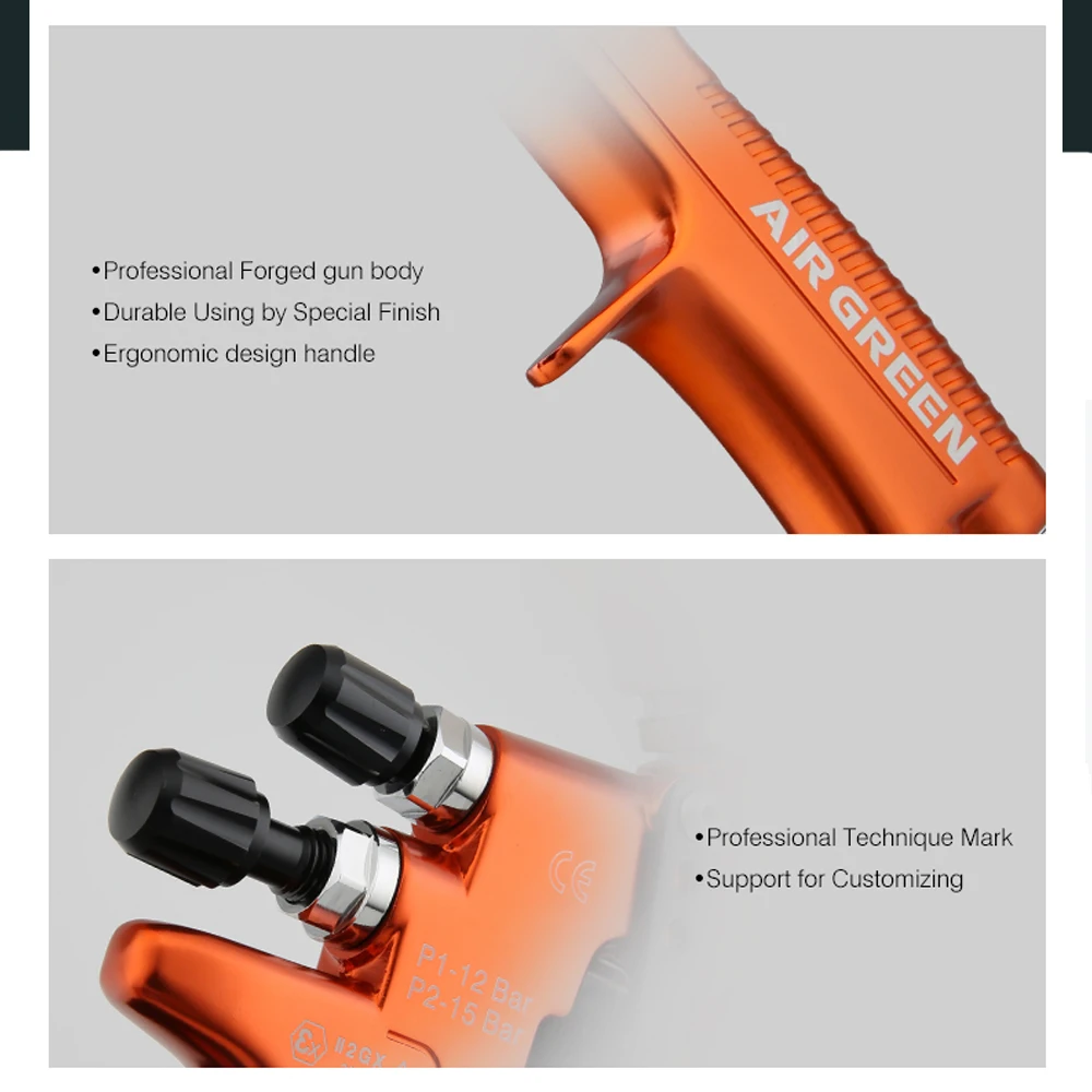 Верхнее покрытие HVLP Краскораспылитель гравитационный питатель 1 3 мм