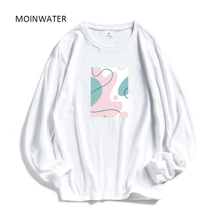 

MOINWATER Футболка Женская Повседневная, 2021 хлопок, Модный мягкий базовый топ, MLT2034, 100%