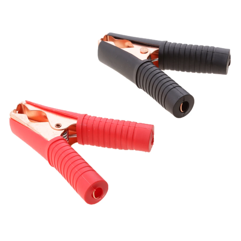 2 Pieces Auto Car Battery Test Alligator Crocodile Clips Clamp Testing |