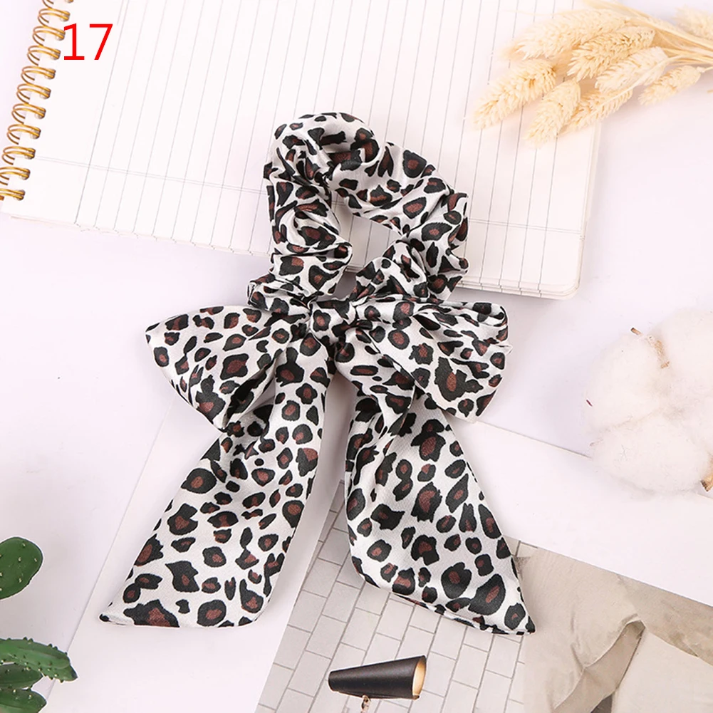 

New Chiffon Bowknot Elastic Hair Bands For Women Girl Solid Color Scrunchies Headband Hair Ties Ponytail Holder Hair Accessories