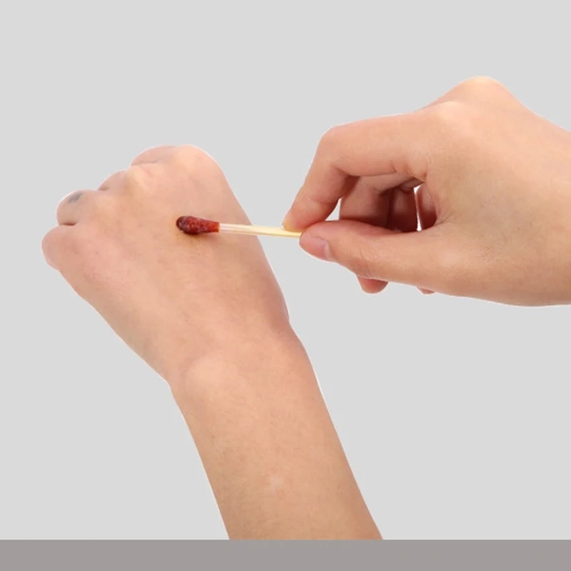 

10pcs Disposable Medical Iodine Cotton Stick Iodine Swab Supplies Disinfected Cotton