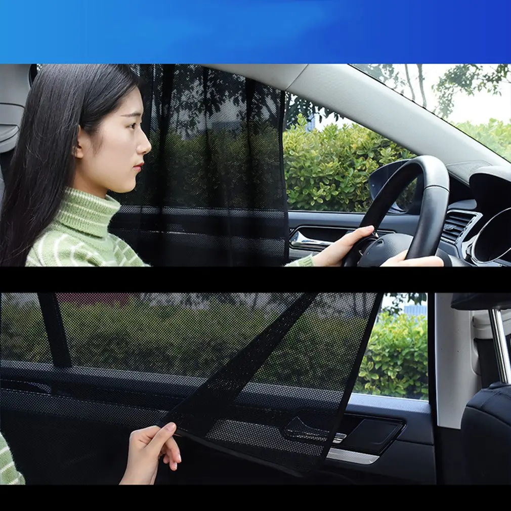 Автомобильный солнцезащитный козырек черный сетчатый боковой блок