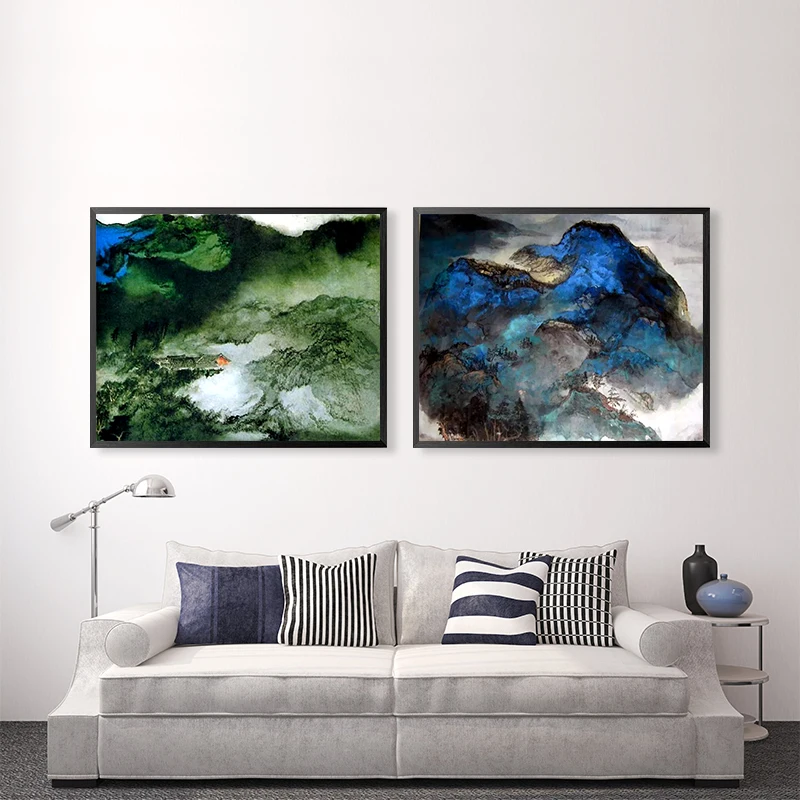 Китайские древние чернила художественная живопись по номерам горный всплеск