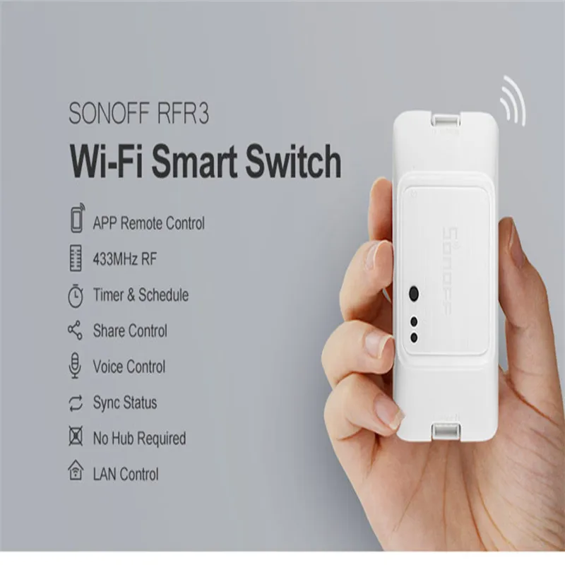 Умный переключатель SONOFF 433 RF R3 Wi-Fi поддержка приложений/433 RF/LAN/Голосовое