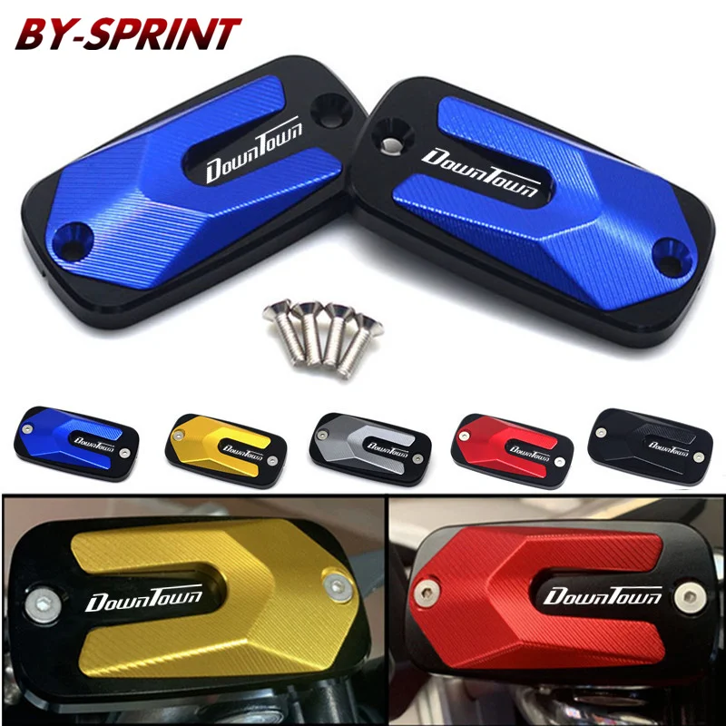 

For KYMCO DOWNTOWN 125i 200i 300i 350i Downtown DT 125 200 300 350 Motorcycle CNC Front Brake Fluid Reservoir Tank Caps Cover