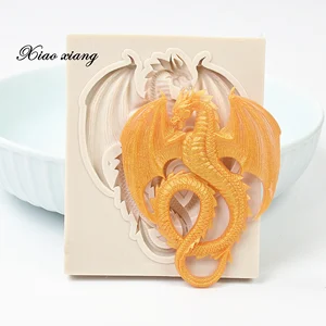 Luyou 3D формы для помадки в виде дракона, силиконовые формы для украшения торта, инструменты, формы для кондитерских изделий, кухонные аксессуары для выпечки FM1357