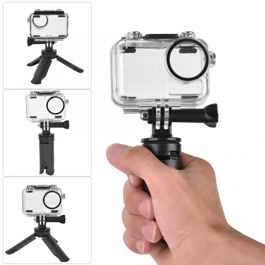 Портативный Настольный мини штатив с круглым водонепроницаемым корпусом чехол