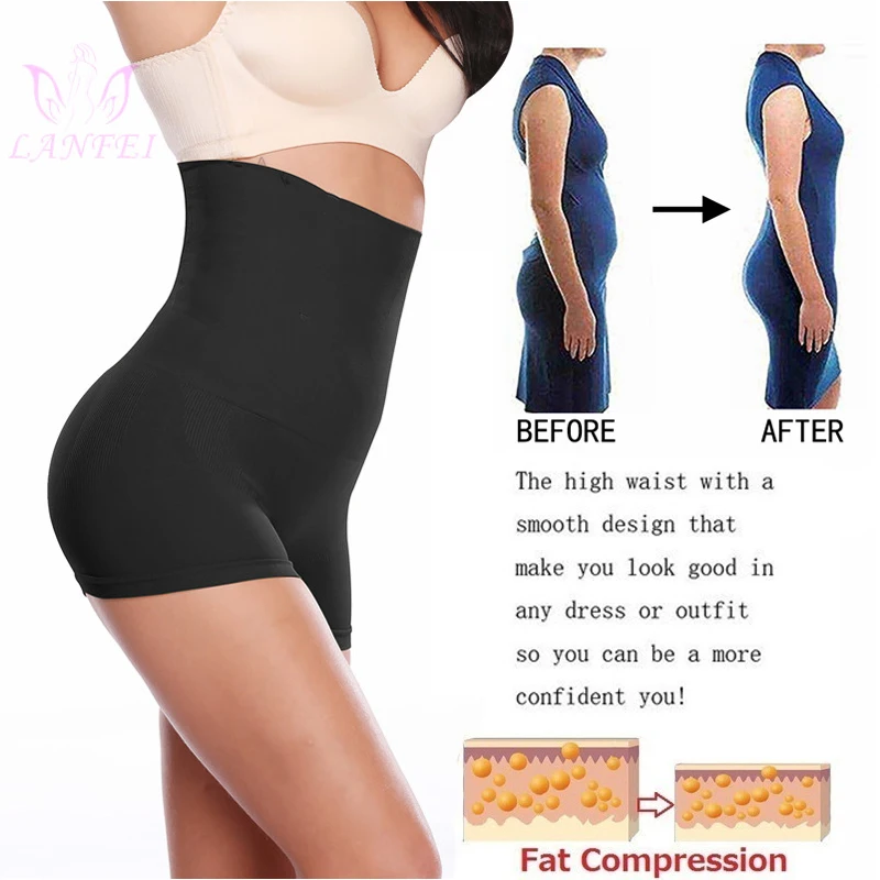 LANFEI Tummy Control Panties Breathable Body Shaper for Women Sexy Butt Lifter Seamless Waist Trainer Short Slimming Pant Girdle