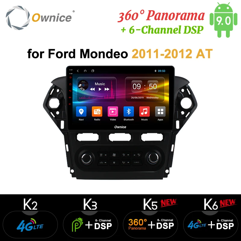 Ownice 10 1 &quotK1 K2 Восьмиядерный Android 8 автомобилей 2 Din Радио DVD GPS Navi для Ford Mondeo 2011 2012