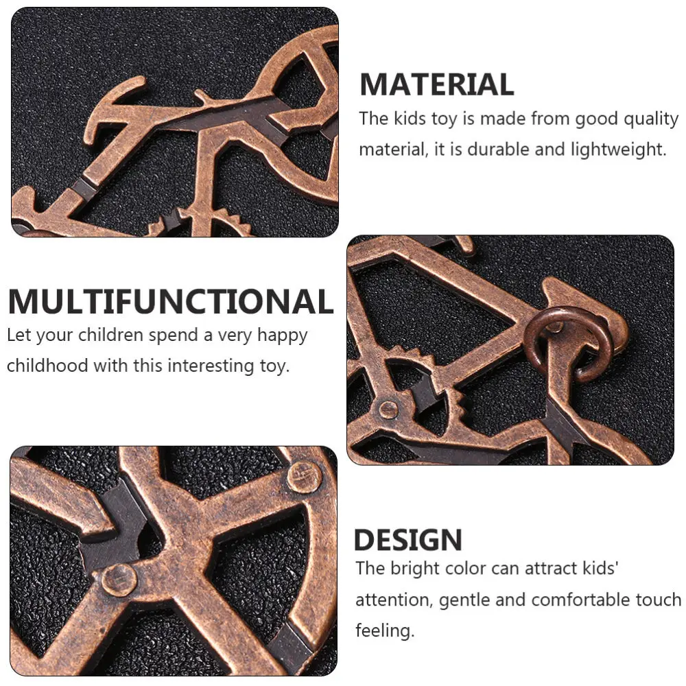

2pcs Bike Shaped Lock Puzzle Funny Puzzle Lock Metal Brain Puzzle IQ Puzzle