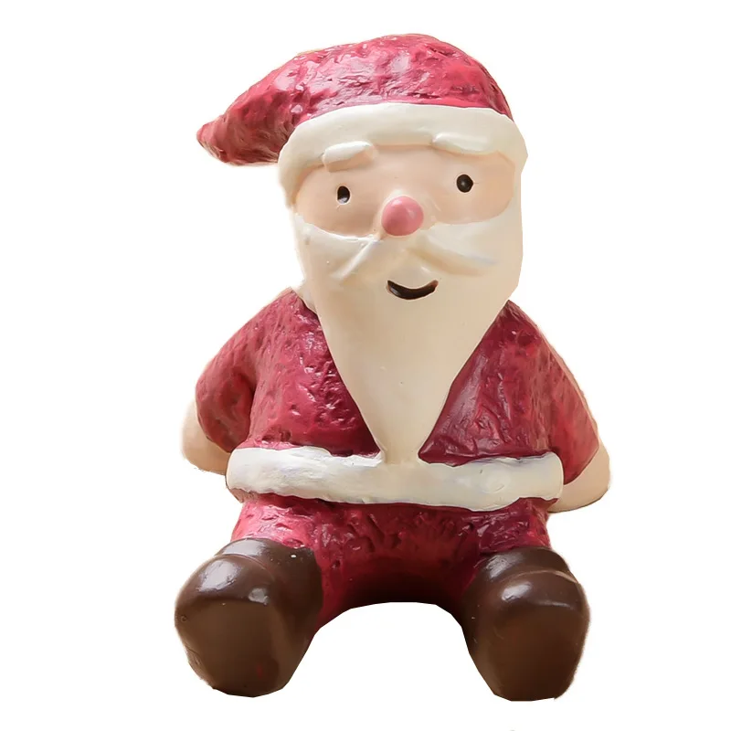 

Christmas products Christmas small animal resin Ornament Santa Claus presents cute cartoon resin gift Home Furnishing decoration