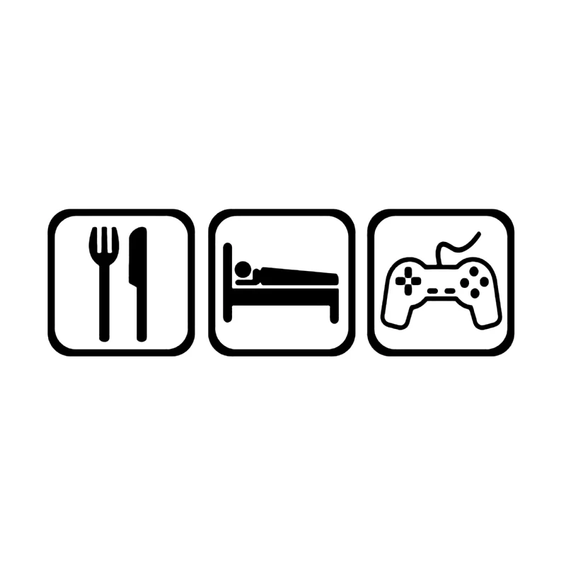 

17*5.4cm Eat Sleep Play Game, sticker vinyl decal Funny Car Window Bumper Novelty JDM Drift Vinyl Decal Sticker