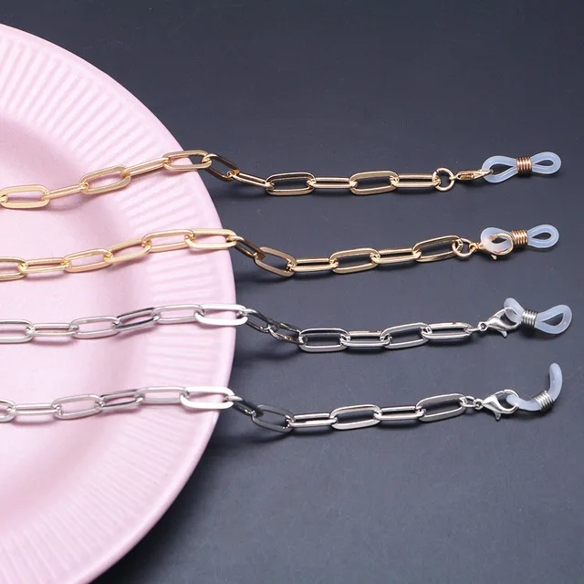 1 шт. зажим для скрепления очков на цепочке шнурок нескользящий металлическая